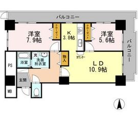 品川シーサイドビュータワー2 2507 間取り図