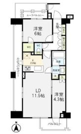オープンレジデンシア北綾瀬プレイス 7階 間取り図