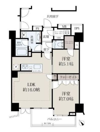 リビオ駒込妙義 3階 間取り図