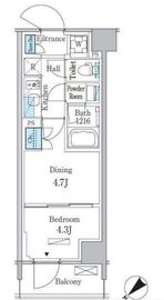 パークアクシス品川南大井パークフロント 319 間取り図