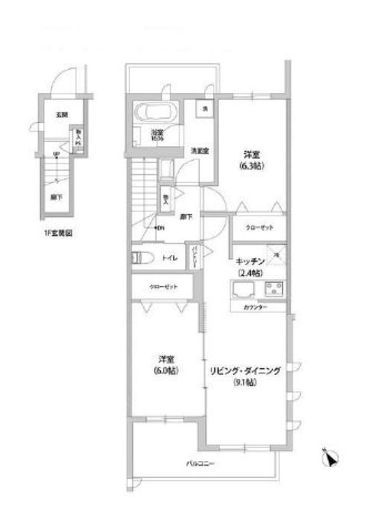 アドラブール深沢 206 間取り図