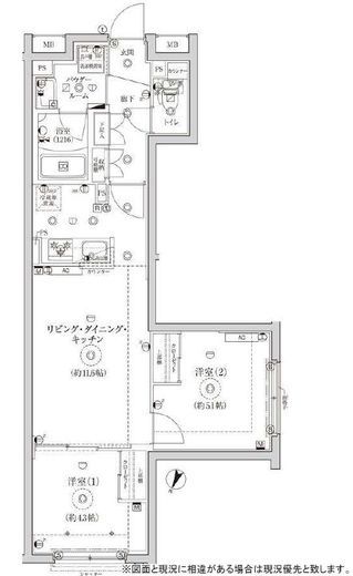 グローリオシェルト池袋Ⅱ 101 間取り図