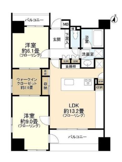 ユニーブル横濱 2階 間取り図