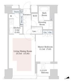 ラ・トゥール新宿 2305 間取り図