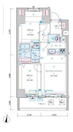 GENOVIA新子安 (ジェノヴィア新子安) 2階 間取り図