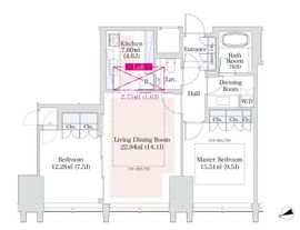 ラ・トゥール新宿グランド 2103 間取り図