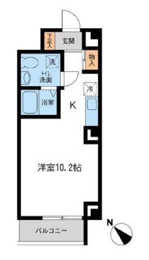 JMFレジデンス新横浜 1007 間取り図