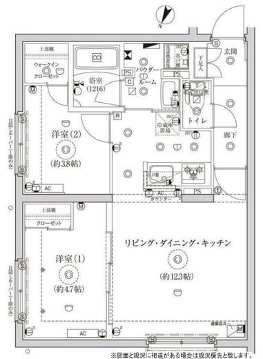 グローリオシェルト池袋Ⅱ 105 間取り図
