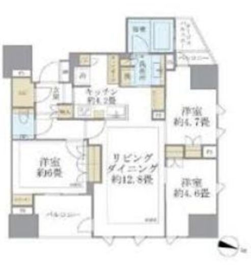 ブリリア本郷ステーションフロント 15階 間取り図
