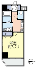 グランヴァン王子駅前 401 間取り図