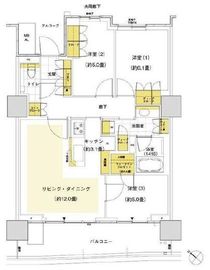 HARUMI FLAG SUN VILLAGE (晴海フラッグ サンヴィレッジ) 13階 間取り図