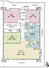 クレストフォルム東京アヴァンセ 2階 間取り図
