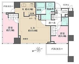 クラッシィタワー新宿御苑 27階 間取り図