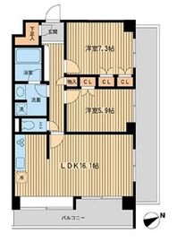 HF若林公園レジデンス 201 間取り図