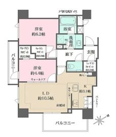 ザ・パークハウス目黒本町 5階 間取り図