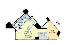 ベルドゥムール東京八丁堀 2階 間取り図