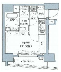 アイル文京白山 7階 間取り図