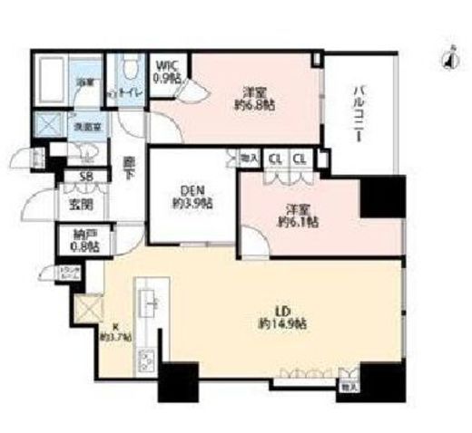 大崎ウエストシティタワーズ ウエスト 18階 間取り図