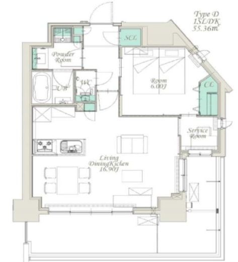 スプランディッド新横浜 9階 間取り図
