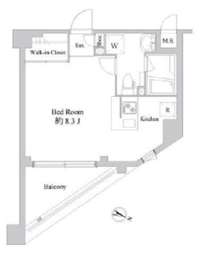 ドゥーエ新川崎 204 間取り図