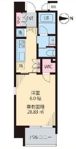 ビイルーム武蔵小杉 (beRoom 武蔵小杉) 208 間取り図