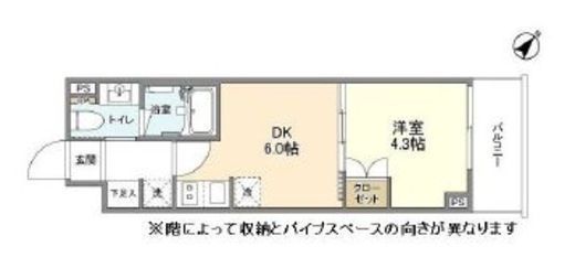 YSレジデンス代田橋 403 間取り図