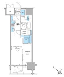 ルフォンプログレ西大井プレミア 1204 間取り図