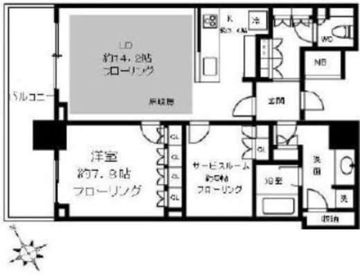 ザ・タワー横浜北仲 32階 間取り図