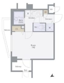 パレステュディオ代々木Ⅱ神宮の杜 1階 間取り図