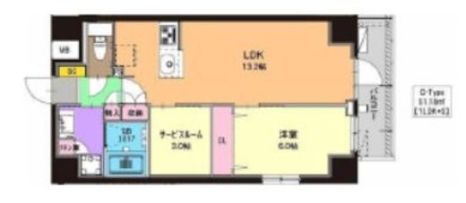 フレッチェ横浜 803 間取り図