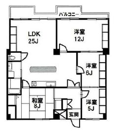 マンション雅叙苑 11階 間取り図