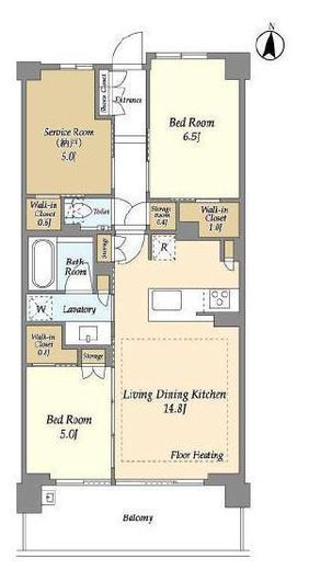 ドゥーエ町屋 408 間取り図