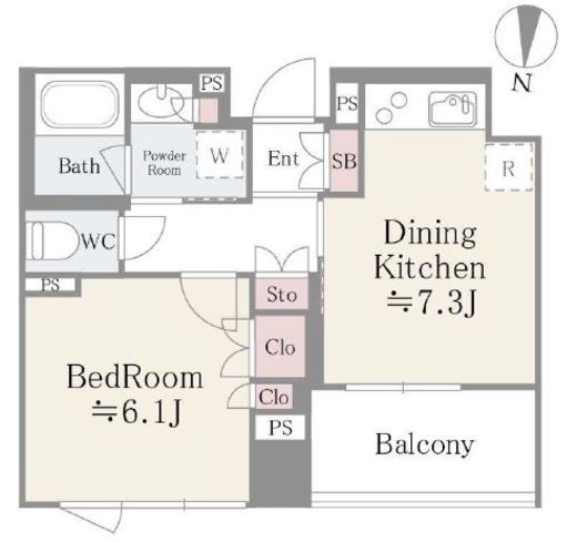 ボワエトワール立石 202 間取り図