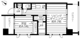 ベルザ都立大 2階 間取り図