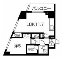 スパシエ蒲田グランドタワー 5階 間取り図