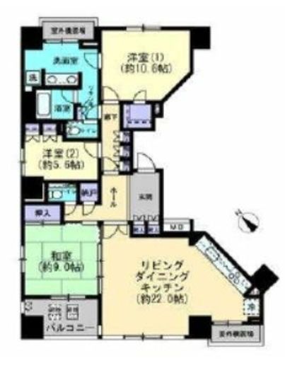 グローリオ蘆花公園 9階 間取り図