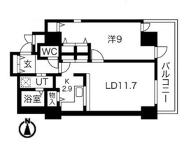 シティコート目黒 4-1111 間取り図