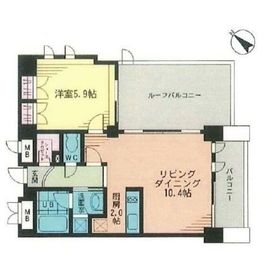 ネオマイム千駄ヶ谷 6階 間取り図