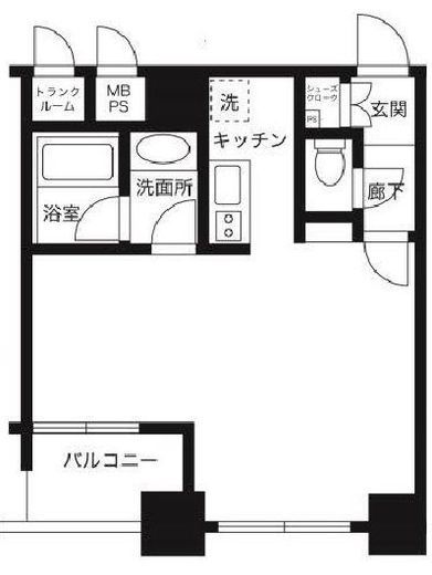 ユニーブル島津山 5階 間取り図