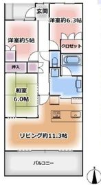 プラウドシティ梅島 13階 間取り図