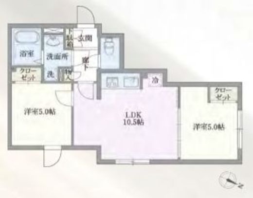 グローリオシェルト志村坂上 105 間取り図