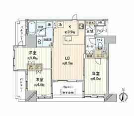 セルアージュ横濱鶴見アストレ 8階 間取り図