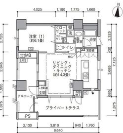 東雲キャナルコートCODAN 19-1312 間取り図