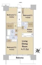 シティテラス横浜 サウス棟 8階 間取り図