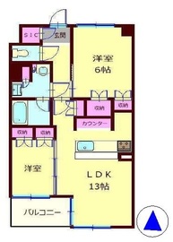 ルネ戸越 4階 間取り図