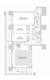 六本木グランドタワーレジデンス 2104 間取り図
