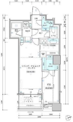 パークタワー勝どきミッド/サウス 16階 間取り図