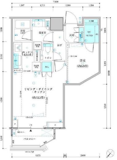 パークタワー勝どきミッド/サウス 33階 間取り図