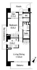 ブリリアイスト三軒茶屋ブラッサムテラス 505 間取り図