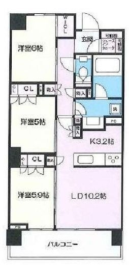 クリオレジダンス横濱ベイサイド 10階 間取り図